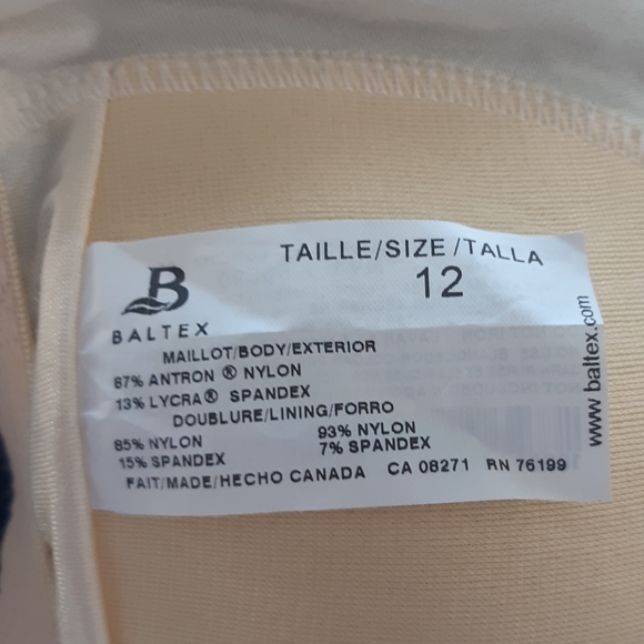 Baltex vintage one piece swimwear Size 12 - Picture 15 of 15